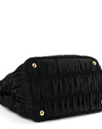 Tessuto Nylon Gaufre Tote Black