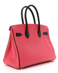 Chevre Mysore Horseshoe Birkin 30 Bougainvillea Black