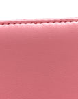 Lambskin Quilted Trendy Mini Vanity Case With Chain Pale Pink
