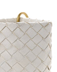 Nappa Intrecciato Small Capri Tote White