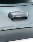 Calfskin Mini Barcelona Shoulder Bag Stone Blue