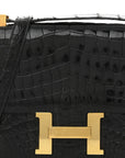 Shiny Caiman Crocodile Constance 23 Black