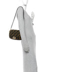 Shearling Vitello Dolce Macro FF 1974 Baguette Tobacco Black