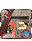 Soft GG Supreme Monogram Courrier Web Medium Flat Messenger Bag Beige New Acero Multicolor