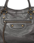 Pearlescent Goatskin Classic Gold Hardware City Bronze