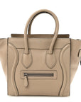Drummed Calfskin Micro Luggage Dune