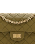 Aged Calfskin Quilted 2.55 Reissue 224 Flap Khaki
