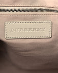 Grainy Calfskin Braided Small Canterbury Tote Beige