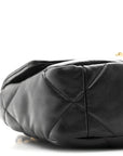 Lambskin Quilted Medium CHNL 19 Flap Black