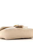 Calfskin Matelasse Super Mini GG Marmont Shoulder Bag White
