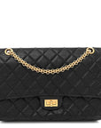Aged Calfskin Quilted 2.55 Reissue 226 Flap Black