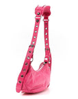 Agneau Arena Le Cagole Shoulder Bag XS Hot Pink