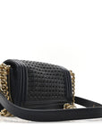 Sheepskin Braided Small Boy Reverso Flap Navy