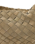 Suede Calfskin Intrecciato Teen Jodie Hobo Beige