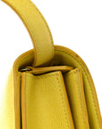 Liege Calfskin Medium Classic Box Flap Bag Fluo Yellow