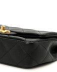 Caviar Quilted Mini Sweetheart Rectangular Flap Black
