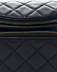 Caviar Quilted Business Affinity Waist Belt Bag Navy