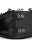 Arena Lambskin Medium Hourglass X Le Cagole Top Handle Bag Black