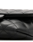 Calfskin Quilted CC Uniform Flap Belt Bag Black
