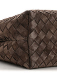 Suede Intrecciato Medium Andiamo Shoulder Bag Fondant