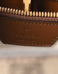 GG Supreme Monogram Textured Dollar Calfskin Medium Retro Interlocking G Vertical Tote Bag Beige Ebony Brown Sugar