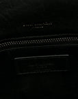 Grained Lambskin Monogram Large Niki Chain Satchel Black