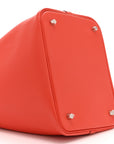 Epsom Tressage De Cuir Picotin Lock 22 MM Rouge Coeur Bleu du Nord Rouge H