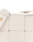 Lambskin Maxi Intreccio Candy Cassette Crossbody Bag Chalk