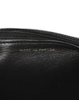 Lambskin Chevron Boy Wallet On Chain WOC Black