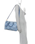 Damier Denim 3D Speedy Bandouliere 30 Denim Blue