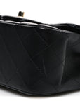 Lambskin Quilted Mini Square Flap Black
