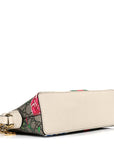 GG Supreme Monogram Flora Web GG Small Ophidia Dome Shoulder Bag White