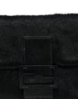Calf Hair Baguette Black