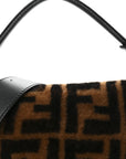 Shearling Vitello Dolce Macro FF 1974 Baguette Tobacco Black