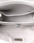Natural Smooth Calfskin Mini Rodeo Top Handle Handbag Optic White