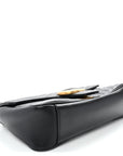 Calfskin Matelasse Small GG Marmont Shoulder Bag Black