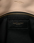 Lambskin Quilted Medium Loulou Puffer Monogram Chain Satchel Dark Beige