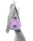 Polyester Cotton Small The Teddy Traveler Tote Bag Lilac
