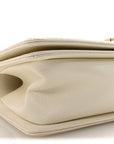 Caviar Quilted Medium Boy Flap White