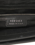 Calfskin Embossed Medusa Messenger Bag Black