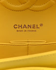 Caviar Quilted Medium Double Flap Yellow