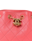 Caviar Quilted Mini CHNL 25 Handbag Coral