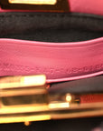 Shiny Nappa Micro Peekaboo Iconic Satchel Rosa Fluo