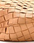 Nappa Intrecciato Teen Jodie Hobo Caramel