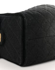 Washed Denim Quilted Small CHNL 25 Handbag Black