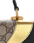 GG Supreme Monogram Small Osiride Top Handle Bag Black Gold