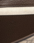 GG Supreme Monogram Textured Dollar Calfskin Web Mini Ophidia Envelope Shoulder Bag Beige Ebony