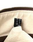 GG Supreme Monogram Web Small Ophidia Half Moon Hobo Brown