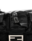 Econyl Cuoio Romano Multipocket Baguette Black