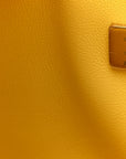 Caviar Quilted Medium Double Flap Yellow